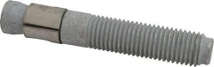 Made in USA - 1" Diam, 1" Drill, 6" OAL, 1-1/8" Min Embedment Wedge Expansion Concrete Anchor - Grade 5 Steel, Galvanized Finish, Hex Nut Head, Hex Drive, 3-1/8" Thread Length - Caliber Tooling