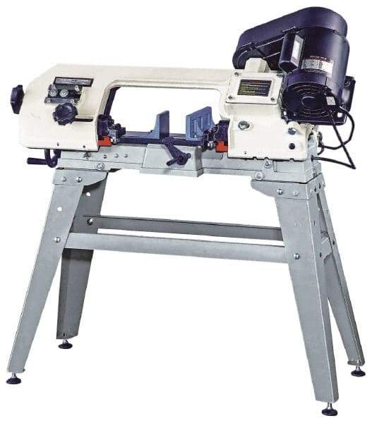 Enco - 5 x 6" Manual Combo Horizontal & Vertical Bandsaw - 1 Phase, 45° Vise Angle of Rotation, 0.33 hp, 110/220 Volts, Step Pulley Drive - Caliber Tooling