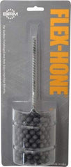 Brush Research Mfg. - 2-1/4" Bore Diam, 180 Grit, Silicon Carbide Flexible Hone - Extra Fine, 8" OAL - Caliber Tooling