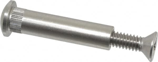 Made in USA - 1/4-20 Thread Screw & Barrel, Flat Head, Phillips Drive, Stainless Steel Sex Bolt & Binding Post - Uncoated, 1" OAL, 1-9/16" Long Barrel, Grade 18-8 - Caliber Tooling