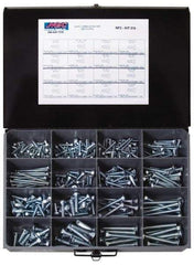 Value Collection - 384 Piece Steel Carriage Bolt - 1/4-20 to 1/2-13 Thread, Zinc Plated - Caliber Tooling