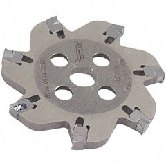 Iscar - Arbor Hole Connection, 0.106" Cutting Width, 0.78" Depth of Cut, 3.94" Cutter Diam, 1" Hole Diam, 12 Tooth Indexable Slotting Cutter - SGSA Toolholder, GSAN 3 Insert, Right Hand Cutting Direction - Caliber Tooling