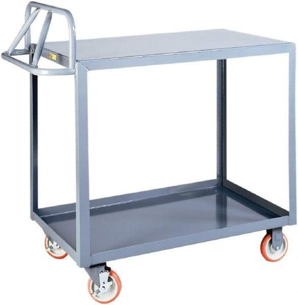 Little Giant - 1,200 Lb Capacity, 24" Wide x 41-1/2" Long x 42" High Shelf Cart - 2 Shelf, Steel - Caliber Tooling