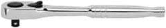 Stanley - 1/4" Drive Pear Head Ratchet - Chrome Finish, 8" OAL - Caliber Tooling