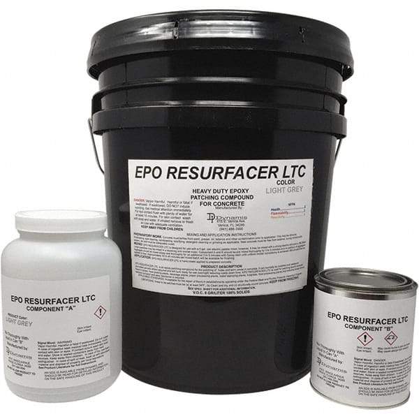 Made in USA - 50 Lb Concrete Repair/Resurfacing - Light Gray, 25 Sq Ft Coverage, Epoxy Resin - Caliber Tooling