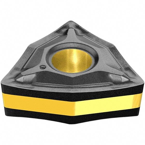 Iscar - TNMG333 TF Grade IC9150 Carbide Turning Insert - TiCN/Al2O3/TiN Finish, 60° Triangle, 3/8" Inscr Circle, 3/16" Thick, 3/64" Corner Radius - Caliber Tooling