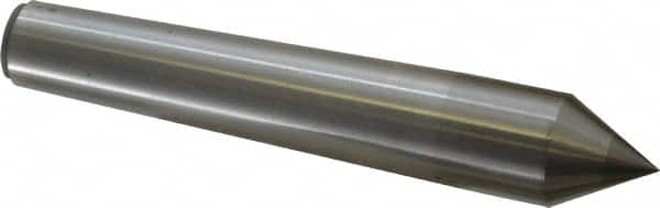 Made in USA - Carbide-Tipped Alloy Steel Standard Point Solid Dead Center - Jarno 8 Taper, 6" OAL - Caliber Tooling