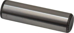 Made in USA - 5/8" Diam x 2-1/4" Pin Length Grade 8 Alloy Steel Standard Dowel Pin - Bright Finish, C 47-58 & C 60 (Surface) Hardness, 46,000 Lb (Single Shear), 92,000 Lb (Double Shear) Breaking Strength, 1 Beveled & 1 Rounded End - Caliber Tooling