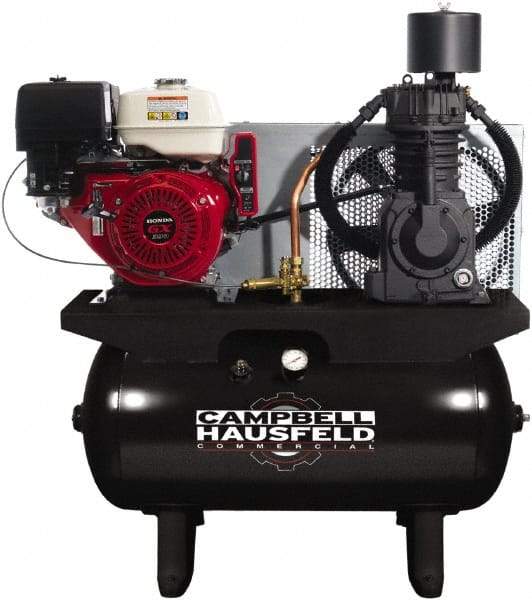 Campbell Hausfeld - 13 HP Stationary Gas Air Compressor - Honda Engine, Horizontal Configuration, 30 Gallon, 24.3 CFM, 175 Max psi - Caliber Tooling