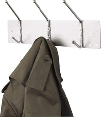 Safco - 3 Hooks, 18" Long x 3-3/4" Deep, Metal Wall/Door Hat/Coat Hook - 7" High - Caliber Tooling