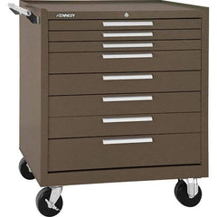 Kennedy - 8 Drawer 1,400 Lb Capacity Steel Tool Roller Cabinet - 34" Wide x 40" High x 20" Deep, Brown - Caliber Tooling