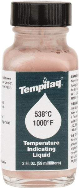 Tempil - 1,000°F Temp Indicating Liquid - 2 Ounce Container, 538°C - Caliber Tooling