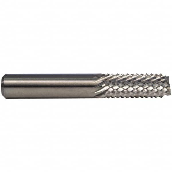 M.A. Ford - 1/8" Diam, 1/2" LOC, End Mill End, Solid Carbide Diamond Pattern Router Bit - Right Hand Cut, 1-1/2" OAL, 1/8" Shank Diam, Use on Phenolic Epoxy, Non-Ferrous Materials, Abrasive Materials - Caliber Tooling