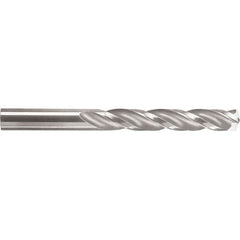 SGS - 5.5mm 150° Spiral Flute Solid Carbide Screw Machine Drill Bit - AlTiN Finish, Right Hand Cut, 28mm Flute Length, 66mm OAL, Standard Point, Straight Shank - Caliber Tooling