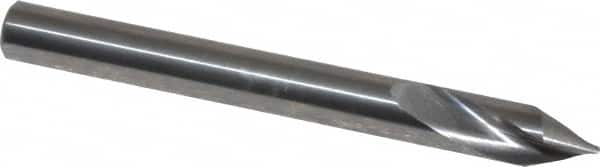 Made in USA - 1/4" Body Diam, 60°, 2-1/2" OAL, Solid Carbide Spotting Drill - Caliber Tooling