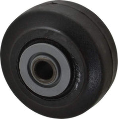 Albion - 3-1/4 Inch Diameter x 1-1/2 Inch Wide, Solid Rubber Caster Wheel - 140 Lb. Capacity, 1-5/8 Inch Hub Length, 1/2 Inch Axle Diameter, Roller Bearing - Caliber Tooling