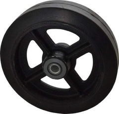 Albion - 8 Inch Diameter x 2 Inch Wide, Solid Rubber Caster Wheel - 500 Lb. Capacity, 2-3/16 Inch Hub Length, 3/4 Inch Axle Diameter, Roller Bearing - Caliber Tooling