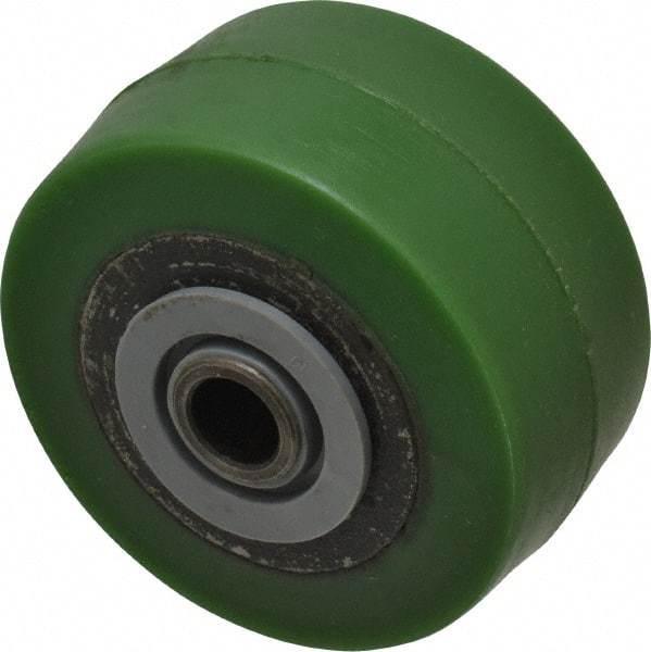 Albion - 3-1/4 Inch Diameter x 1-5/8 Inch Wide, Polyurethane Caster Wheel - 420 Lb. Capacity, 1-7/8 Inch Hub Length, 1/2 Inch Axle Diameter, Roller Bearing - Caliber Tooling