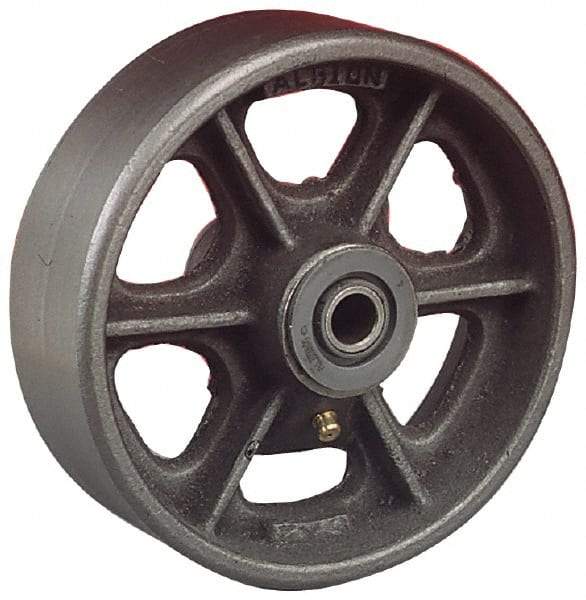 Albion - 5 Inch Diameter x 1-1/2 Inch Wide, Cast Iron Caster Wheel - 600 Lb. Capacity, 1-5/8 Inch Hub Length, 1/2 Inch Axle Diameter, Roller Bearing - Caliber Tooling