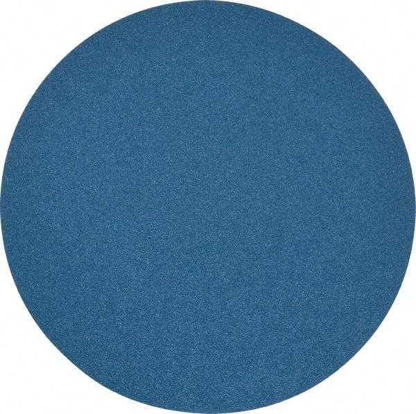 Superior Abrasives - 12" Diam, 50 Grit Zirconia Alumina Adhesive PSA Disc - Coarse Grade, Blue, X Weighted Backing, Flexible - Caliber Tooling