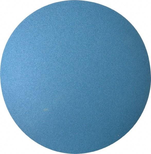 Superior Abrasives - 12" Diam, 60 Grit Zirconia Alumina Adhesive PSA Disc - Medium Grade, Blue, X Weighted Backing, Flexible - Caliber Tooling