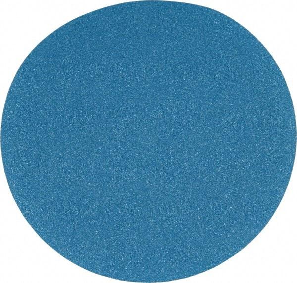 Superior Abrasives - 15" Diam, 36 Grit Zirconia Alumina Adhesive PSA Disc - Very Coarse Grade, Blue, Cloth Backing, Flexible - Caliber Tooling