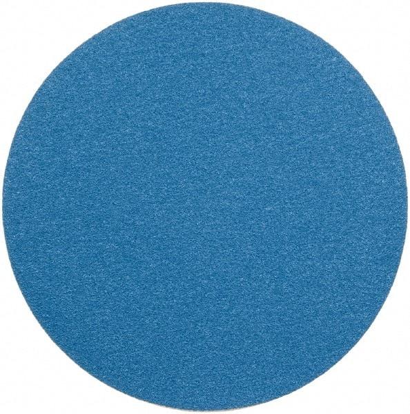 Superior Abrasives - 15" Diam, 40 Grit Zirconia Alumina Adhesive PSA Disc - Coarse Grade, Blue, Cloth Backing, Flexible - Caliber Tooling