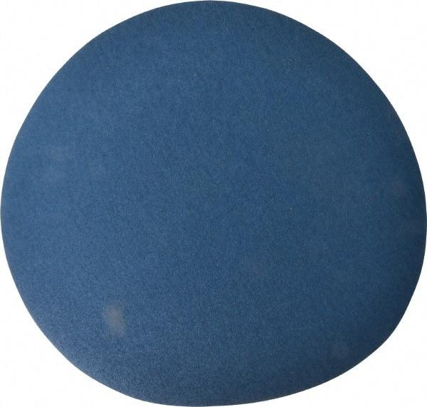 Superior Abrasives - 16" Diam, 50 Grit Zirconia Alumina Adhesive PSA Disc - Coarse Grade, Blue, Cloth Backing, Flexible - Caliber Tooling