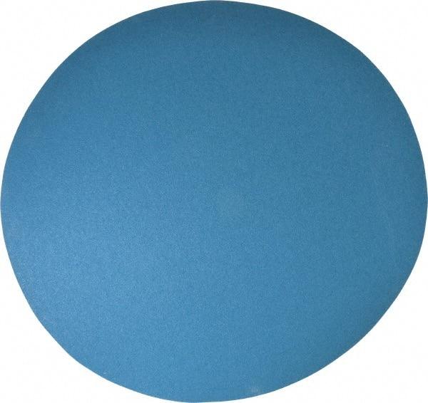 Superior Abrasives - 20" Diam, 60 Grit Zirconia Alumina Adhesive PSA Disc - Medium Grade, Blue, X Weighted Backing, Flexible - Caliber Tooling