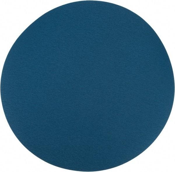 Superior Abrasives - 20" Diam, 80 Grit Zirconia Alumina Adhesive PSA Disc - Medium Grade, Blue, X Weighted Backing, Flexible - Caliber Tooling