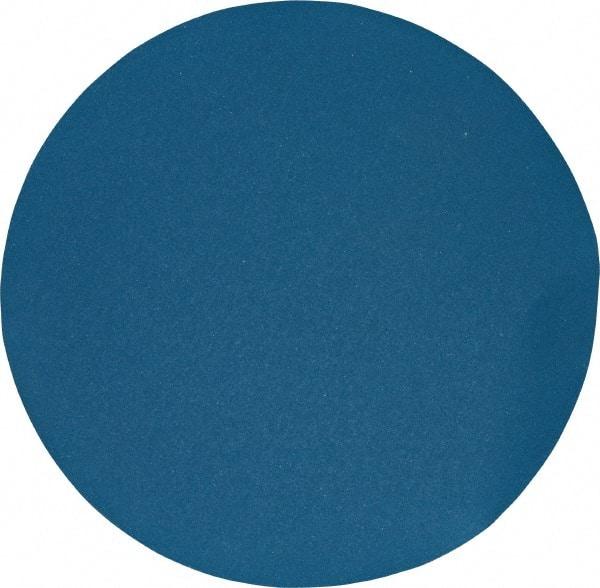 Superior Abrasives - 24" Diam, 80 Grit Zirconia Alumina Adhesive PSA Disc - Medium Grade, Blue, X Weighted Backing, Flexible - Caliber Tooling