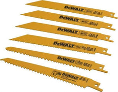 DeWALT - 6 Piece, Bi-Metal Reciprocating Saw Blade Set - Straight and Tapered Profile, 6 to 10 Teeth per Inch, Angled Tip - Caliber Tooling