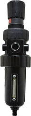 Parker - 1/2" NPT Port Standard 1 Piece Filter/Regulator FRL Unit - Metal Bowl, 90 SCFM, 250 Max psi, 11.76" High, Manual Drain - Caliber Tooling