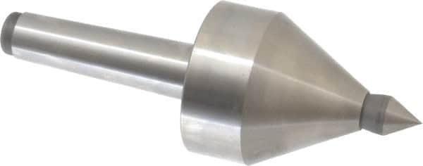 Royal Products - MT3 Taper Shank, 2-1/2" Head Diam 5,000 & 5,685 Lb Capacity Live Center - 4,000 Max RPM, 2.6" Head Length, 5/8" Point Diam, 15/16" Point Len, 685 Lb Max Workpc, 6-15/16" OAL, 5/8" Tip Diam, Long Point - Caliber Tooling