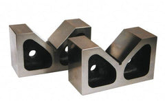 SPI - 4-1/2" Max Capacity, 90° Angle, Cast Iron V-Block - 3-15/16" Long x 7-7/8" Wide x 5-1/2" High, Sold as Matched Pair - Caliber Tooling