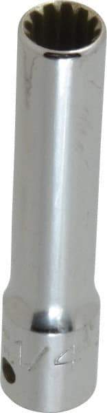 Proto - 1/4" Drive, 1/4" Socket, Spline Socket - 12 Points, 2" OAL - Caliber Tooling