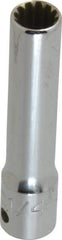 Proto - 1/4" Drive, 1/4" Socket, Spline Socket - 12 Points, 2" OAL - Caliber Tooling