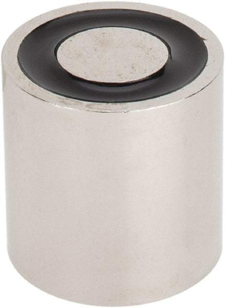 Mag-Mate - 1-1/4" Diam, 4.5 Watts, 44 Lb Max Magnetic Pull Electromagnet - 1/4-20 Thread, 24 DC Output Voltage - Caliber Tooling