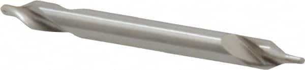 Combo Drill & Countersink: Metric, High Speed Steel Bright (Polished) Finish, Right Hand Cut