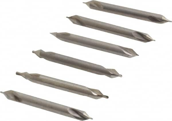 Keo - 5 Piece, #0 to 5/0, Plain Edge, High Speed Steel Combo Drill & Countersink Set - 60° Incl Angle - Caliber Tooling