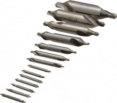 Keo - 14 Piece, #5/0 to 8, Plain Edge, High Speed Steel Combo Drill & Countersink Set - 60° Incl Angle - Caliber Tooling