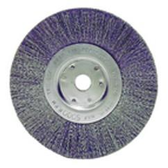 6" Diameter - 1/2-5/8" Arbor Hole - Crimped Steel Wire Straight Wheel - Caliber Tooling