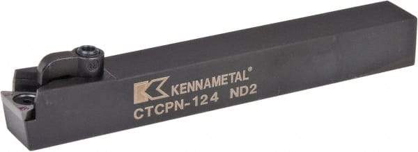 Kennametal - CTCP, Neutral Cut, 0° Lead Angle, 3/4" Shank Height x 3/4" Shank Width, Positive Rake Indexable Turning Toolholder - 6" OAL, TP..42. Insert Compatibility, Series Kendex