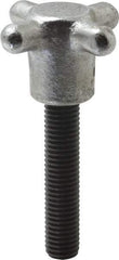 Strong Hand Tools - 2-1/2" Head Diam, 4 Point Spoked Knob - 5/8-11 Stem, Cast Iron - Caliber Tooling