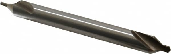 Interstate - #4-1/2 Plain Cut 60° Incl Angle High Speed Steel Combo Drill & Countersink - Caliber Tooling