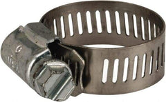 Parker - 1/2 to 1-1/4" Diam, Stainless Steel Worm Drive Clamp - Caliber Tooling