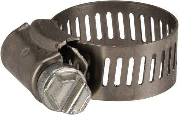 Parker - 0.44 to 1" Diam, Stainless Steel Worm Drive Clamp - Caliber Tooling