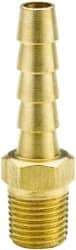 Parker - 1/2 NPT Thread Hose Barb x Male NPT Connector - 3/8" ID Hose x 0.415" OD Hose, Brass - Caliber Tooling