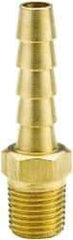 Parker - 1/2 NPT Thread Hose Barb x Male NPT Connector - 3/4" ID Hose x 0.79" OD Hose, Brass - Caliber Tooling