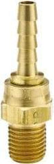 Parker - 1/4 NPT Thread Hose Barb x Male Swivel NPT Connector - 1/4" ID Hose x 0.29" OD Hose, Brass - Caliber Tooling